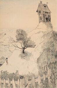 James and the Giant Peach book interior study - Nancy Ekholm Burkert