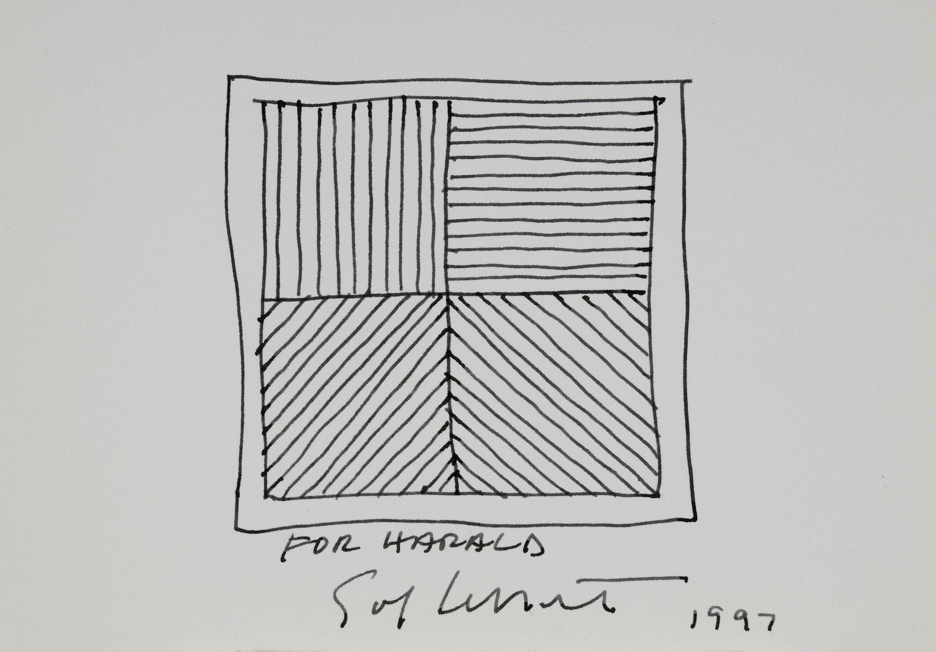 Artwork by Sol LeWitt, UNTITLED, Made of drawing in ink onpaper