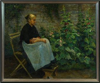 Rastende alte Frau - Emma Eibler-stobäus