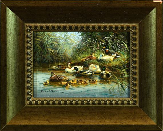 Enten in Ufernähe by Hubert Kaplan