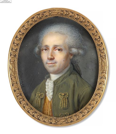 Portrait d’homme en veste vert olive - Pierre Noel Violet