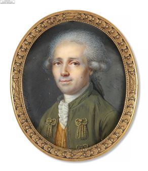 Portrait d’homme en veste vert olive - Pierre Noel Violet