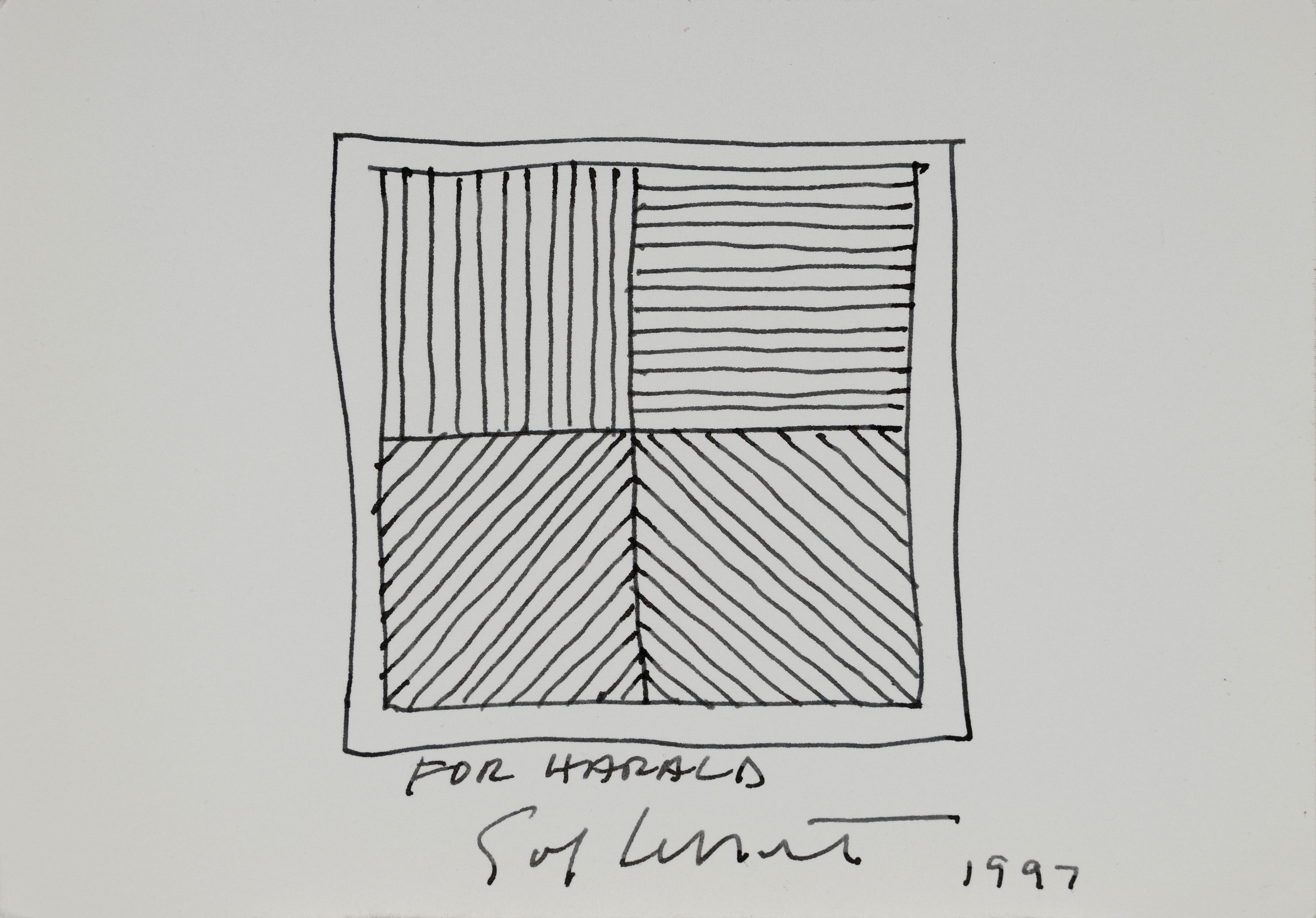 Artwork by Sol LeWitt, UNTITLED, Made of drawing in ink onpaper