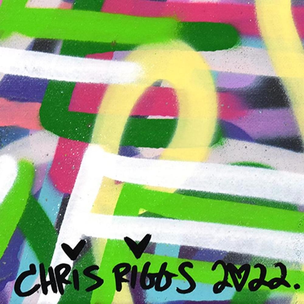 Chris Riggs | Love Framed Original Spray Paint Painting on Canvas ...
