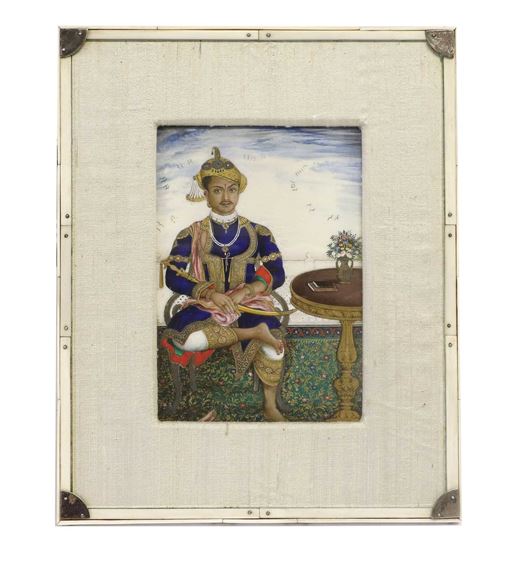 Indian School, 19th Century | Miniature Portrait of a Rajah, | MutualArt