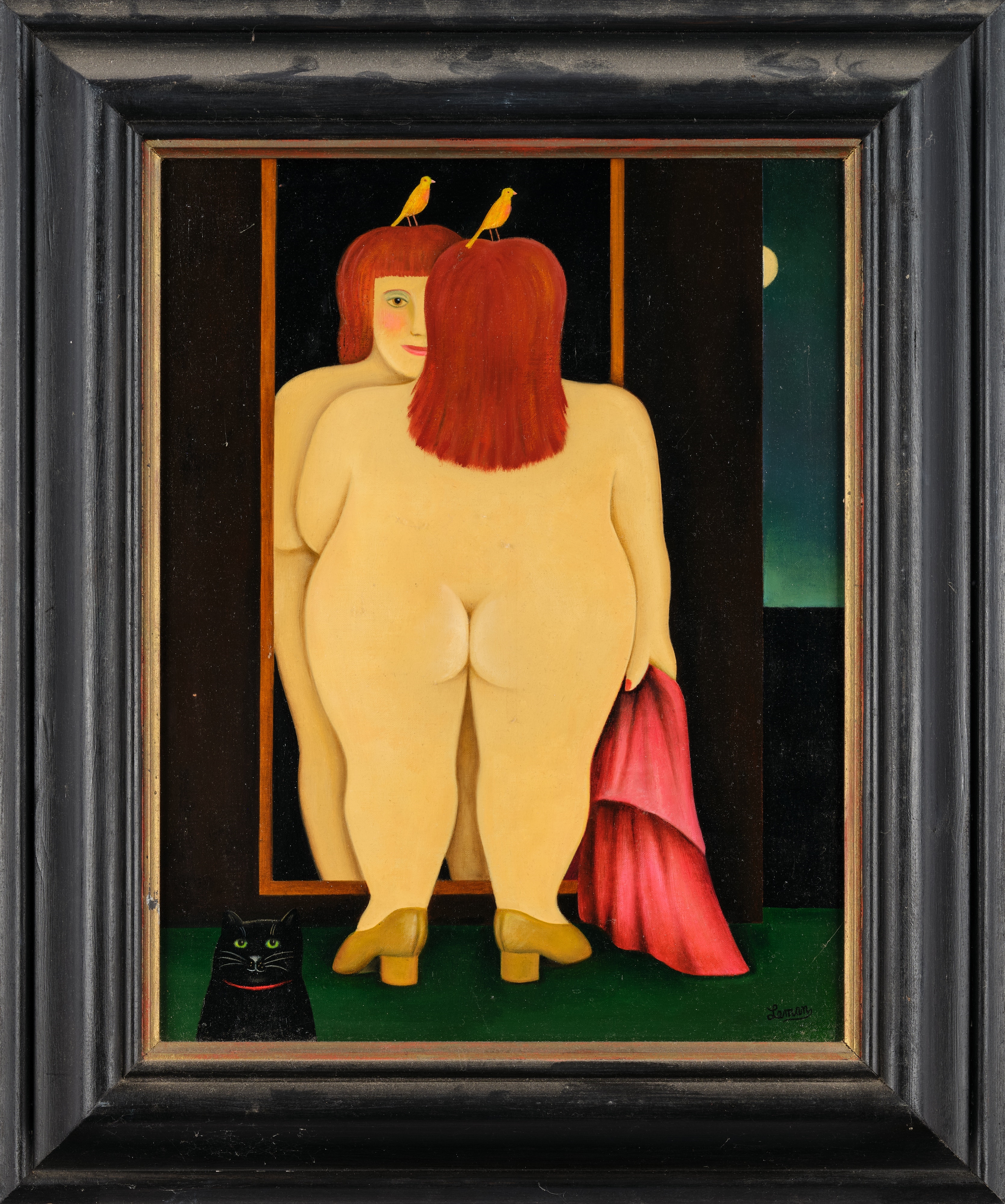 Artwork by Martin Leman, Back View, Made of oil on canvas board