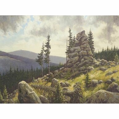 Wilhelm Pramme | Schlungsklippe am Glashüttenweg (1934) | MutualArt