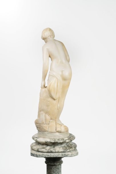 Étienne-Maurice Falconet | White alabaster sculpture of a bather ...