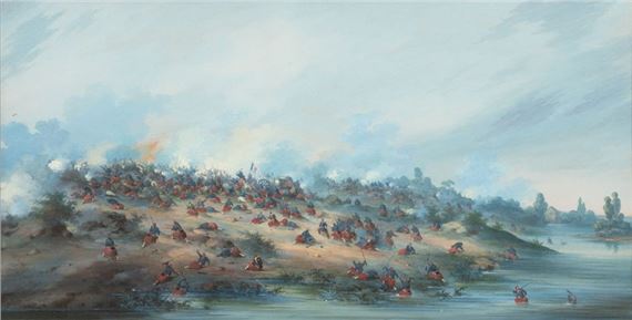 Battle scene with Zouaves - Eugène Bazin