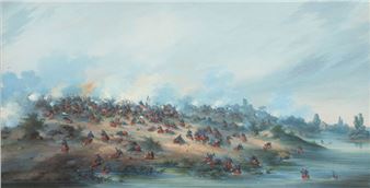 Battle scene with Zouaves - Eugène Bazin