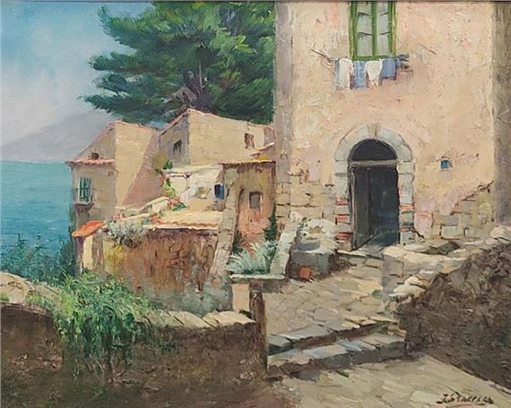 Julien STAPPERS (1875 -1960)
At the old port of Sorrento Italy
Oil on canvas signed lower right, modern gilded frame
33.5 x 41.3 cm by Julien Stappers