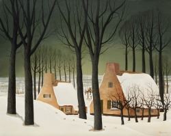 Le village sous la neige by Armand Tavernier