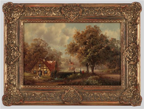 Wassermühle in sommerlicher Landschaft by Hubert Kaplan, 1940