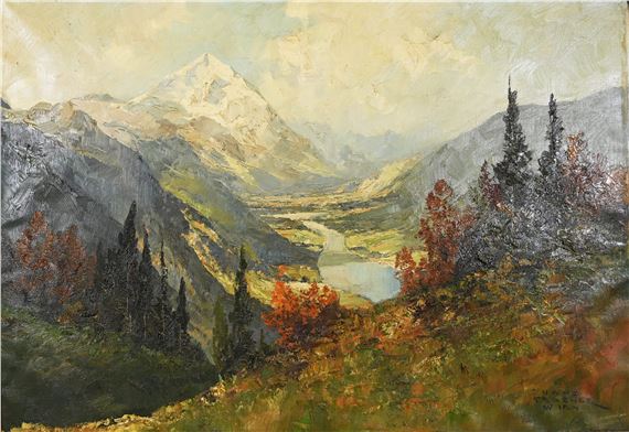 Blick auf Traun by Hans Grabner
