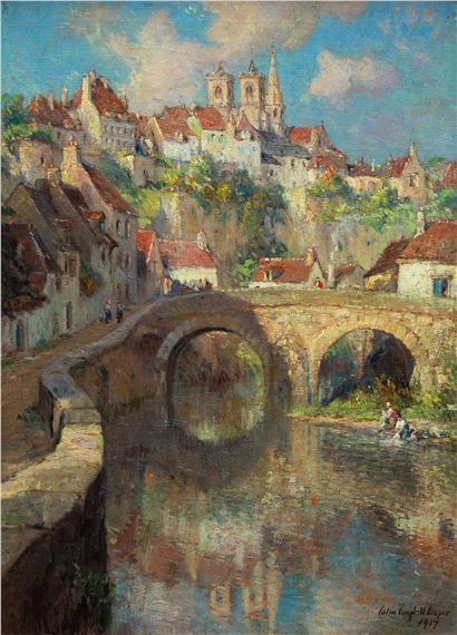 An Old Town in France by Colin Campbell Cooper, 1917