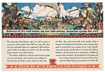 Posters for the A&P Supermarket chain from the &quot;Growing with America for 75 Years&quot; series. - Louis Fancher