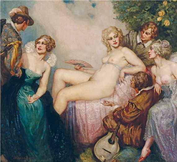 The Lute Player c1924 by Norman Lindsay, circa 1924