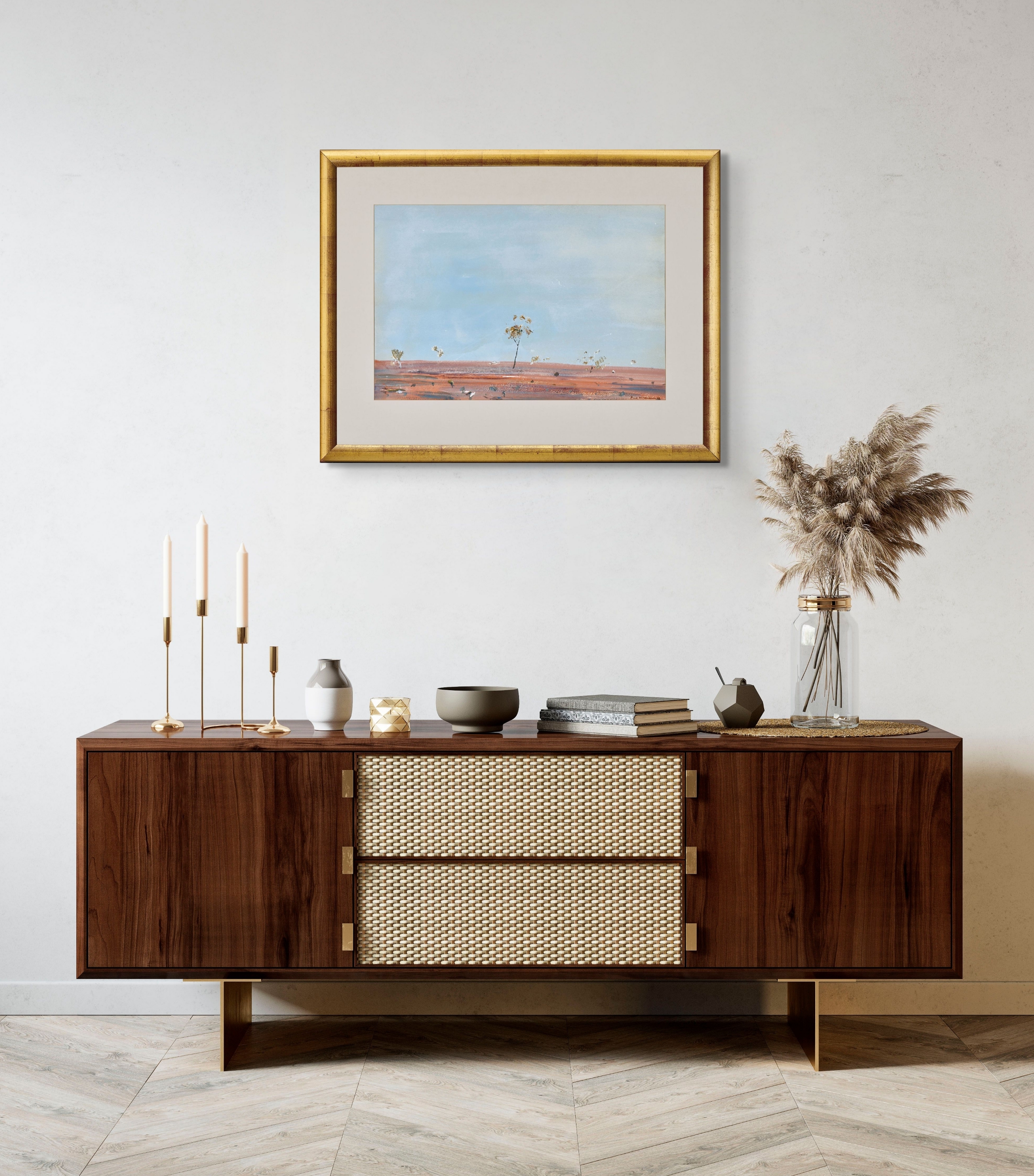 Artwork by Fred Williams, Desert Landscape (Tibooburra series) 1968, Made of gouache on paper