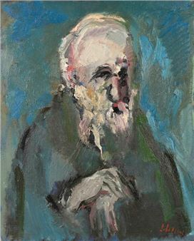 Portrait of Charles Vanel Oil on canvas - René Chaim-debossens
