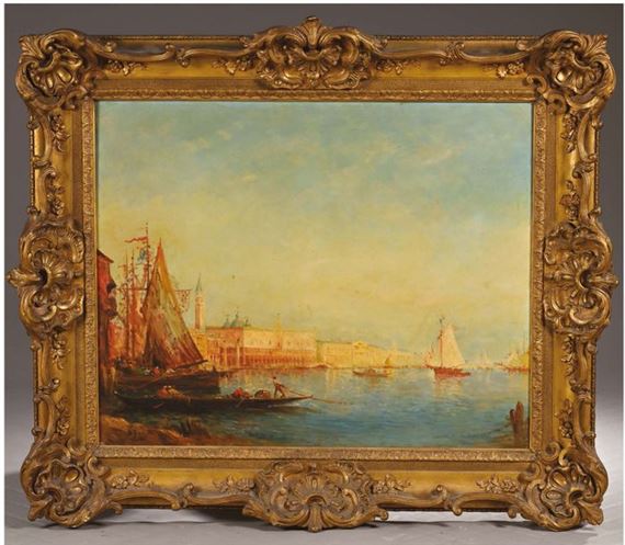 Venice Oil on canvas by Adolphe Bachmann