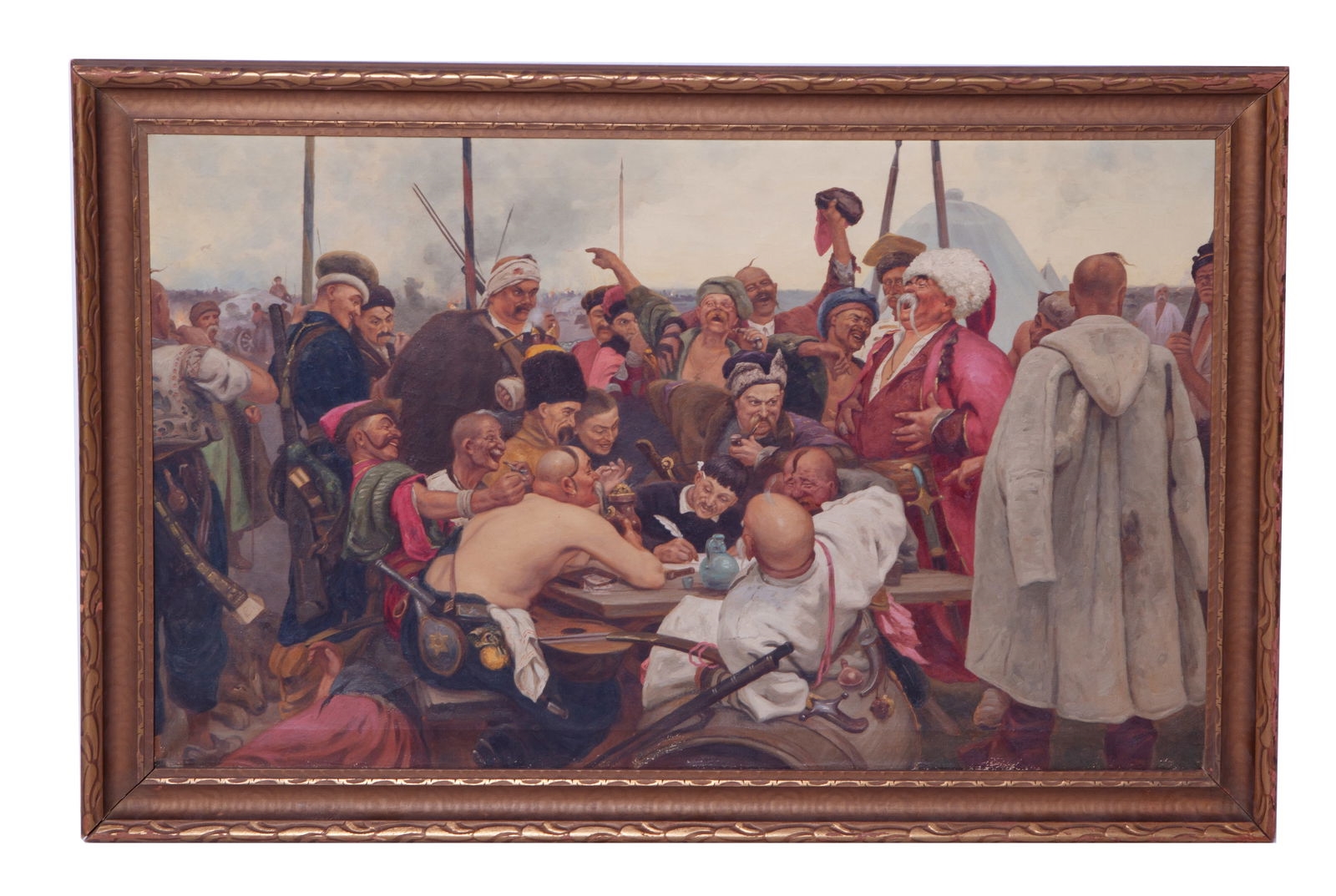 Ilya Repin | In the manner of Iiya Repin Oil on Canvas The Zaporozhian ...