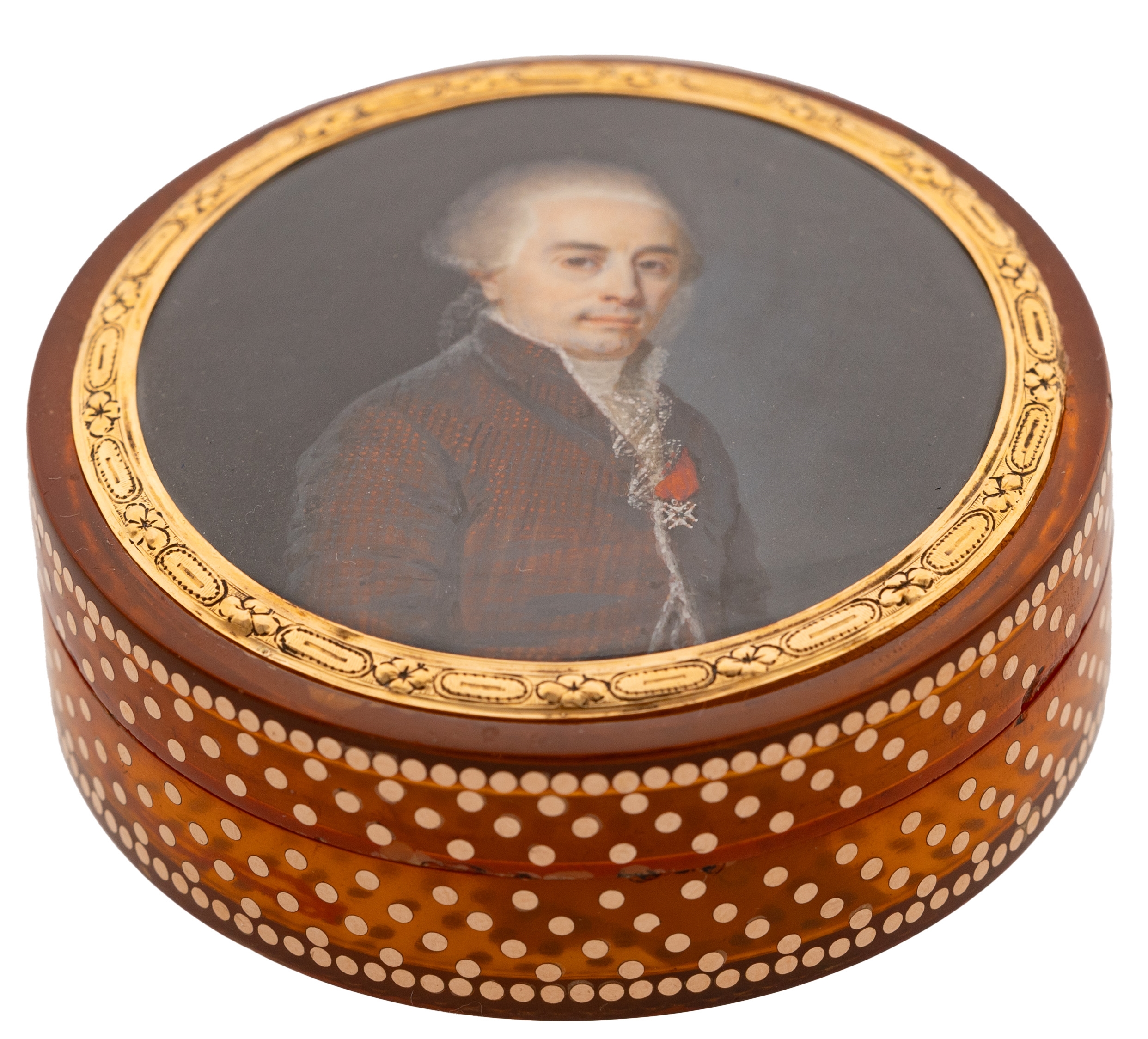 French School, 18th Century | Edelmann mit braunem Mantel und Saint ...