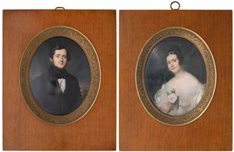 Portrait einer Dame und eines Herren - Pierre Daubigny