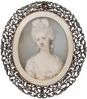 Portraitminiatur von Mary Harcourt, später Gräfin Harcourt (- 1833 - Jeremiah Meyer