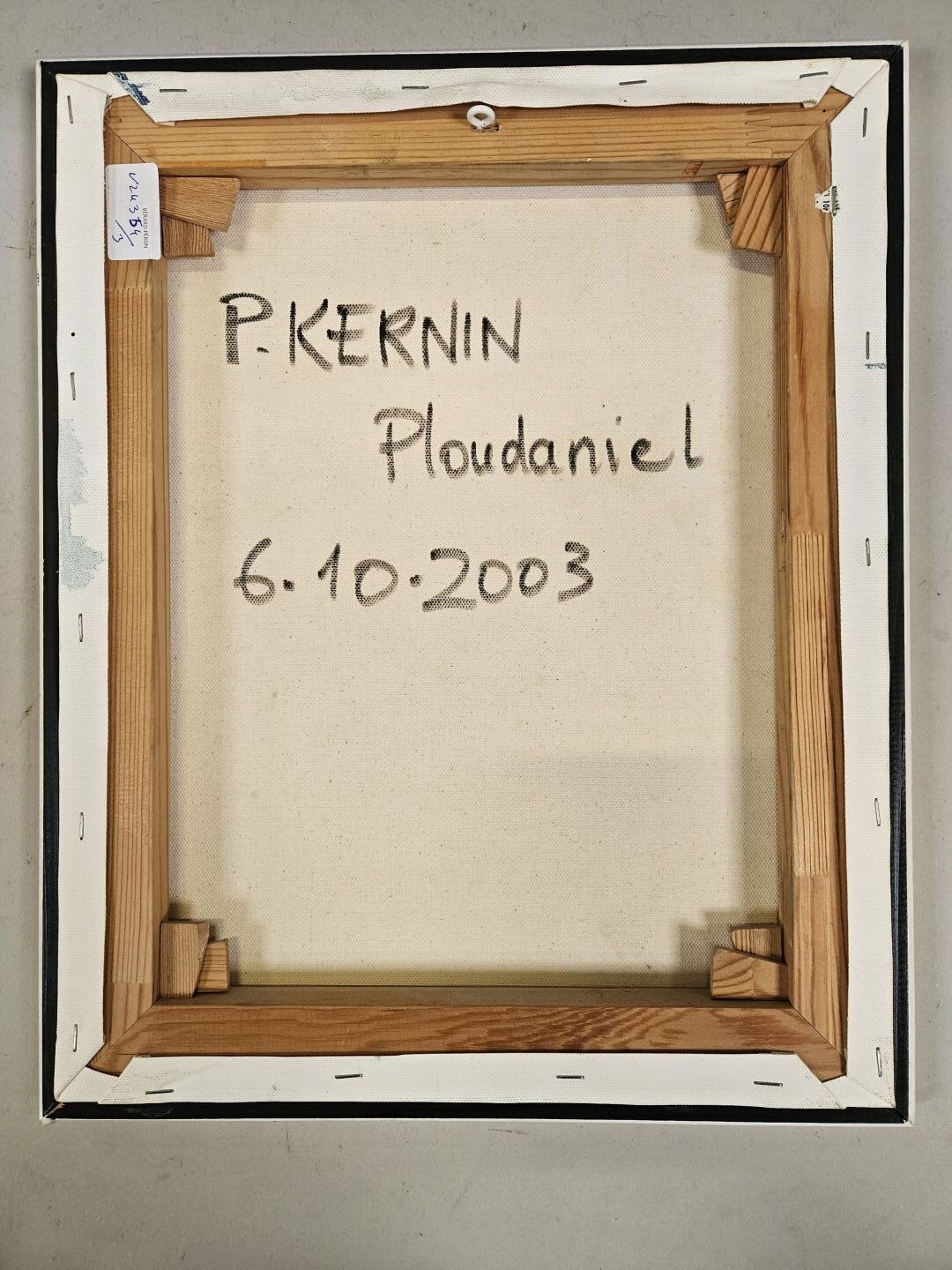 Artwork by Pierre Kernin, Pierre KERNIN (XXe) Paysage et village Huile sur toile signée en bas à droite et au dos 41 x 33 cm Petites usures, Made of oil on canvas
