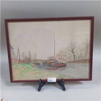 E. SCHNEIDER (XXème siècle) . Port Marly. - E. Schneider