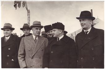 Vyacheslav Molotov, US Secretary of State Edward Stettinius, British Foreign Secretary Anthony Eden and USSR Ambassador to the US Andrei Gromyko at the Yalta Conference in 1945 - Samariy Gurariy