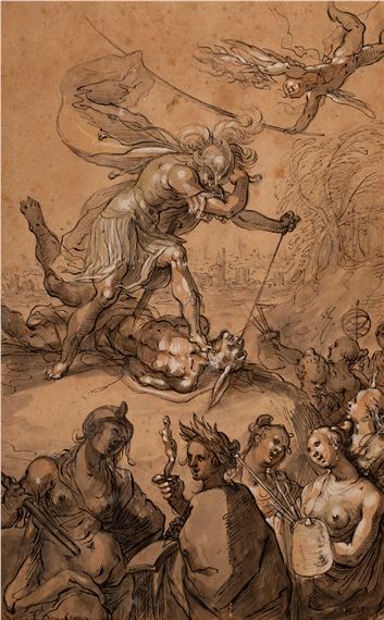 Minerva als Siegerin über die Unwissenheit - Hermann Weyer