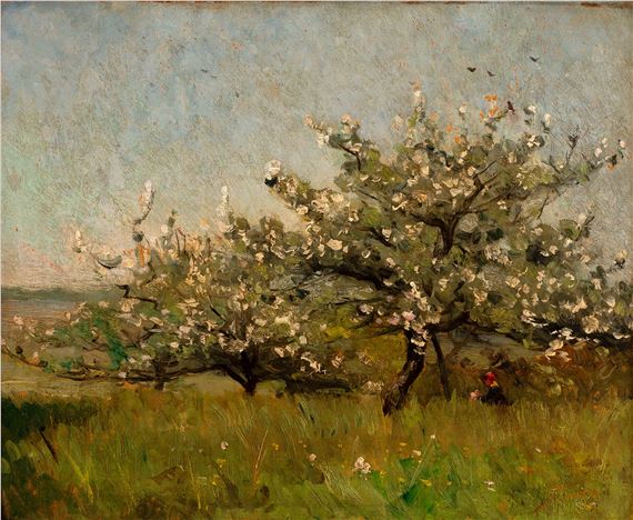 Sous les pommiers en fleurs - Alfred Moullion