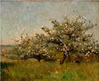 Sous les pommiers en fleurs - Alfred Moullion