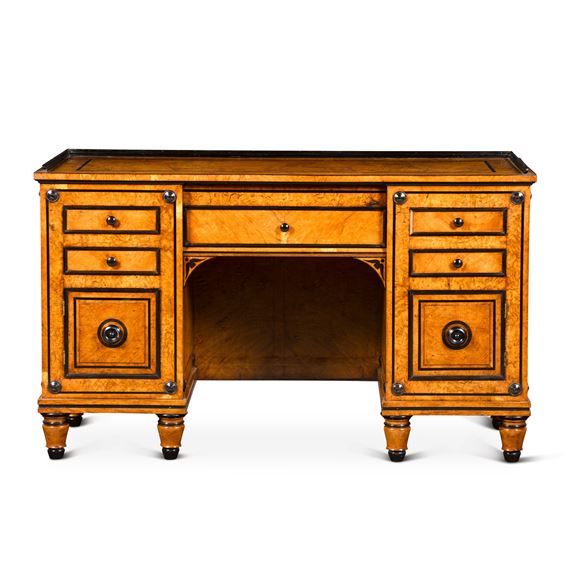 George‏ Bullock | A Regency oak and ebony kneehole table, attributed to ...