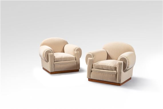 Pair of armchairs by André Domin, Marcel Genevrière, circa 1930