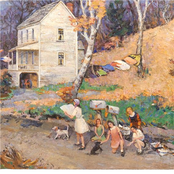 Frederick Lester Sexton | Children at the Mail | MutualArt