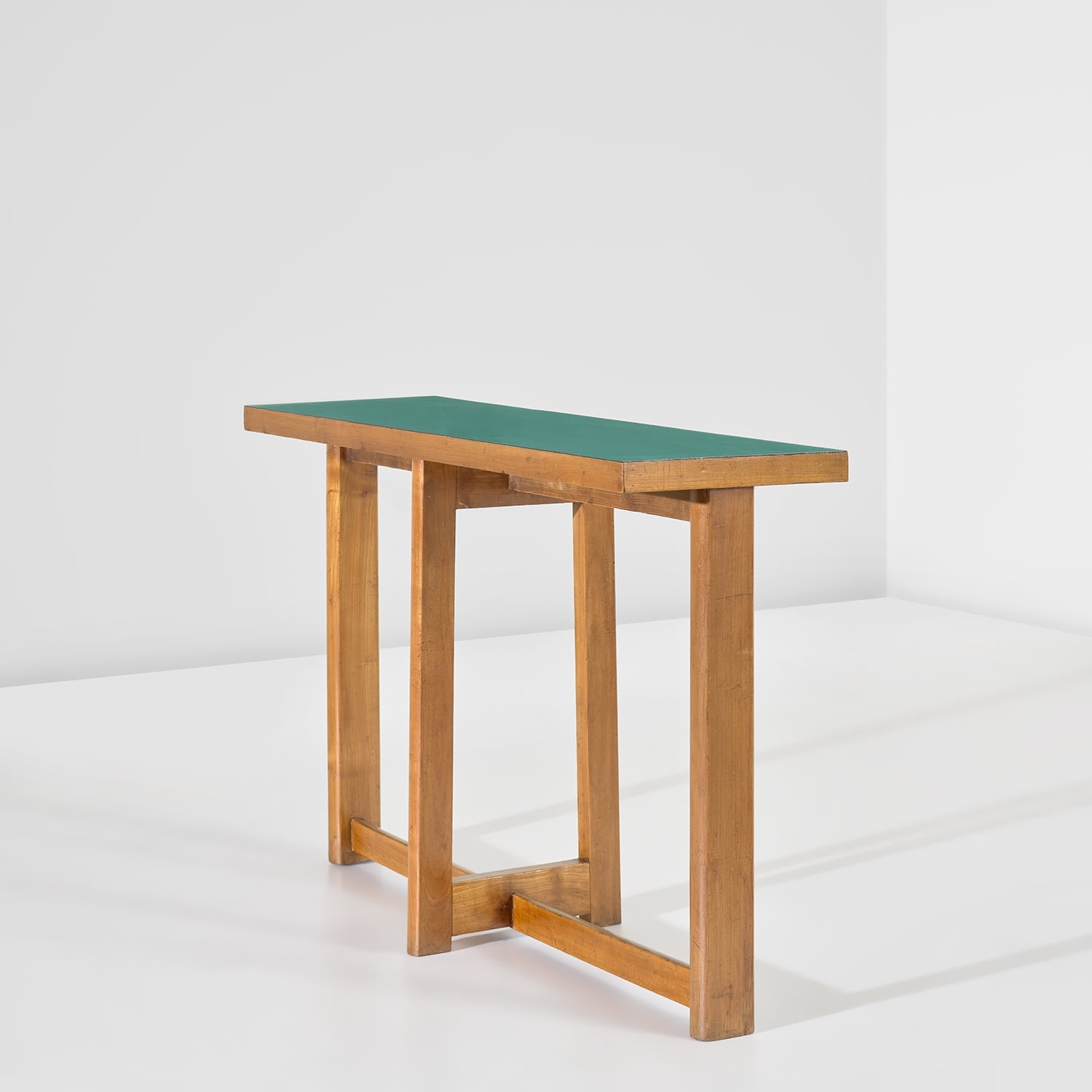 Artwork by Carlo Scarpa, Two rare console tables, Made of Cherry, beech, plastic laminate-covered wood