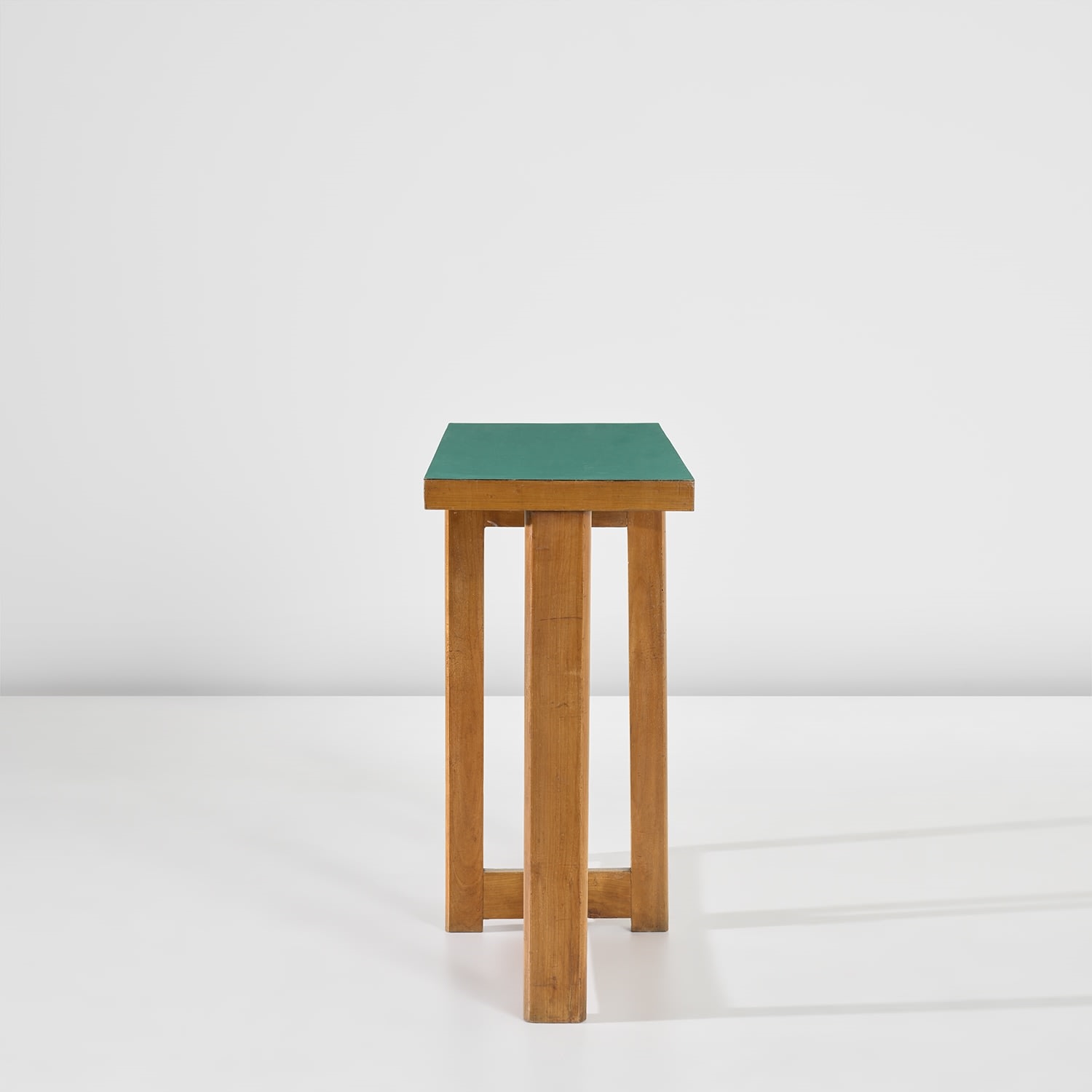 Artwork by Carlo Scarpa, Two rare console tables, Made of Cherry, beech, plastic laminate-covered wood