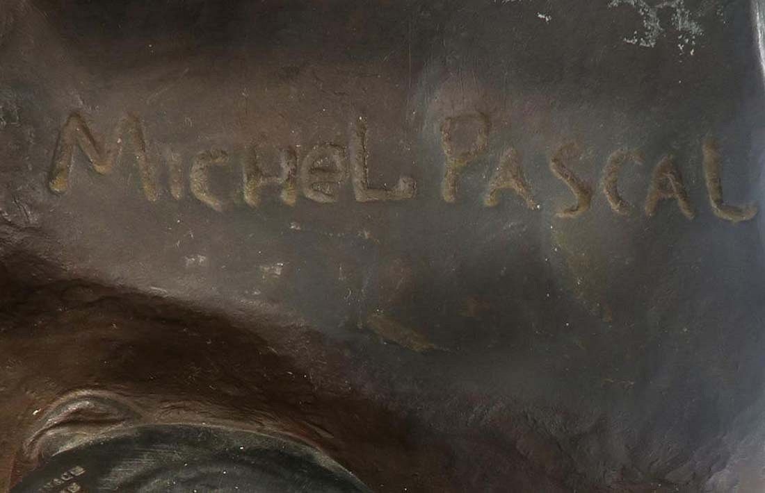 Artwork by Vendredi, A Large Religious Bronze Figural Group "Vendredi Saint, Made of carved wood stand