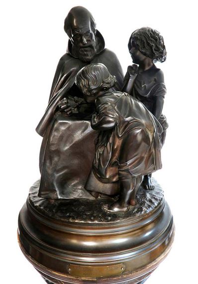 A Large Religious Bronze Figural Group "Vendredi Saint by Vendredi, circa 1860s