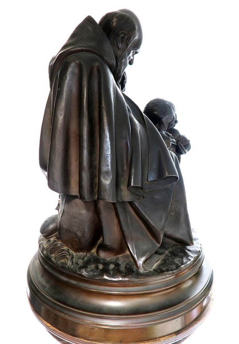 Artwork by Vendredi, A Large Religious Bronze Figural Group "Vendredi Saint, Made of carved wood stand