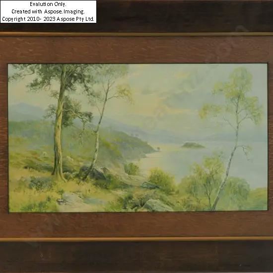 Unknown | Inlet with Hills & Trees | MutualArt
