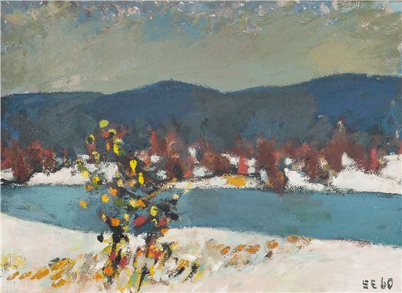 Erling Enger | Elvelandskap 1960 (1960) | MutualArt