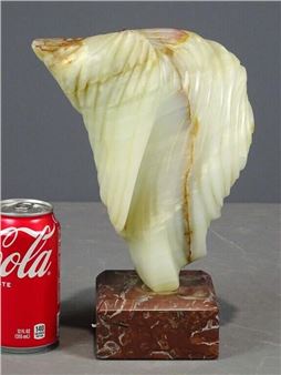 alabaster sculpture. 8&quot; x 6&quot; x 11&quot;. - Leon Saulter