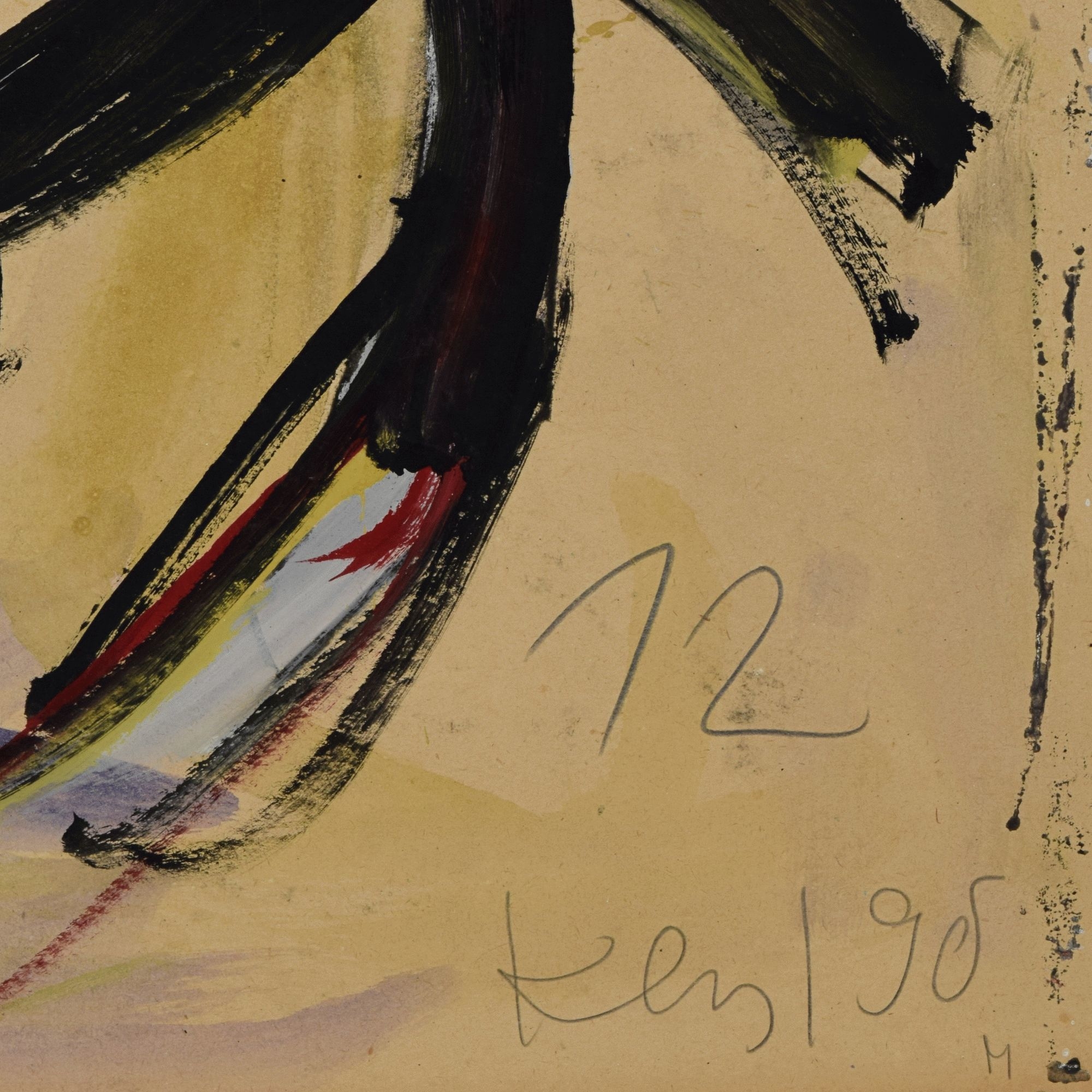 Artwork by Klaus Hähner-Springmühl, OHNE TITEL (1990), Made of Mischtechnik auf festem Karton