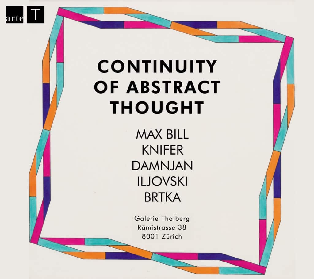 Max Bill and Artists Of His Time: Continuity Of The Abstract Thought at Galerie Thalberg