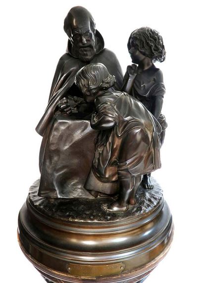 A Large Religious Bronze Figural Group "Vendredi Saint by Vendredi, circa 1860s