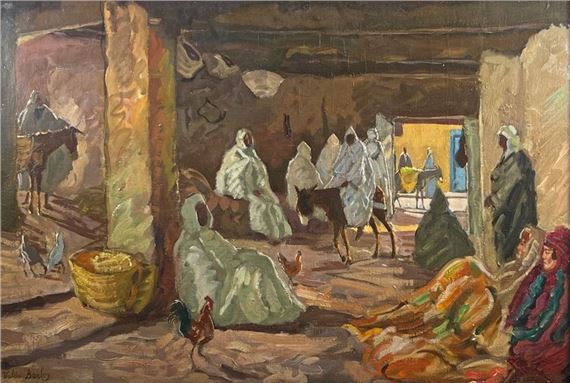 The Moroccan Fondouk by Louis Valdo-Barbey