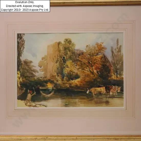 Remains of Castle with Cattle by William Henry Barnard